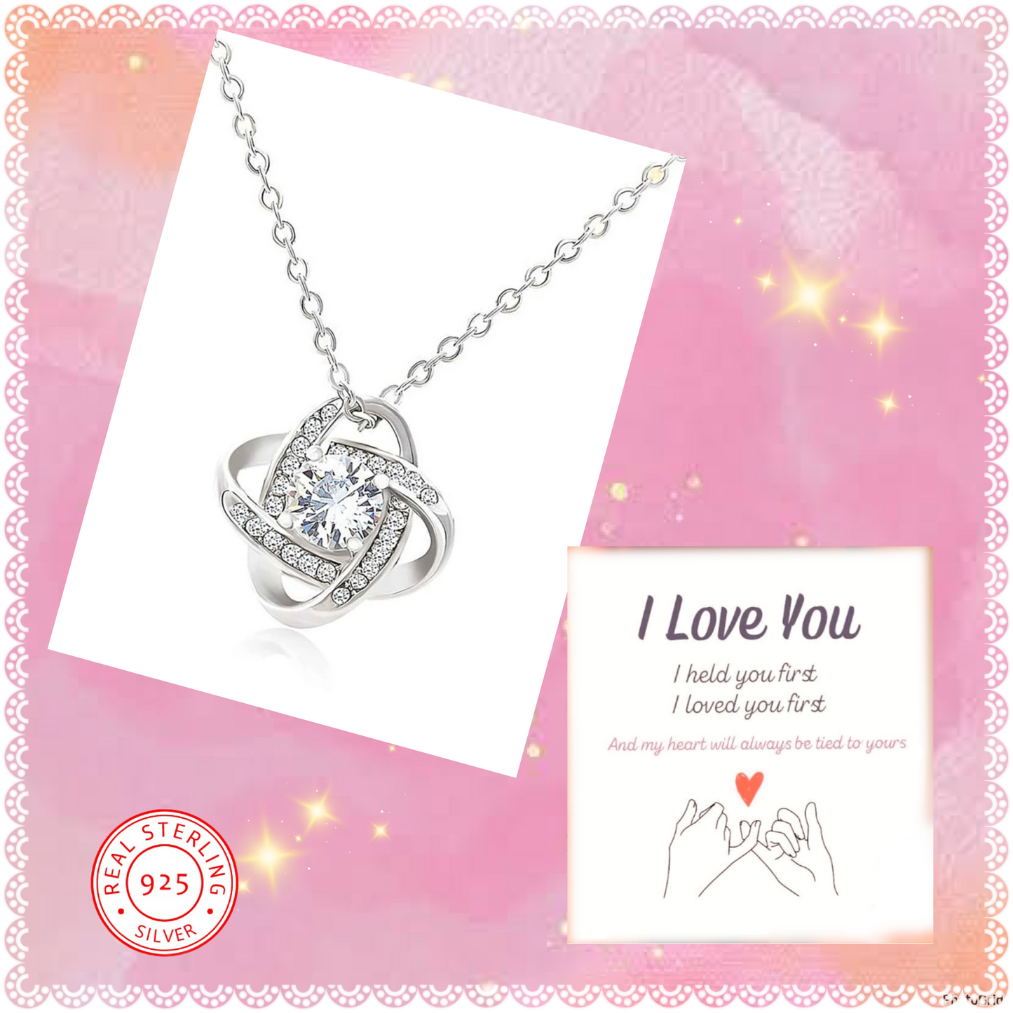 Mother Daughter Knot Necklace