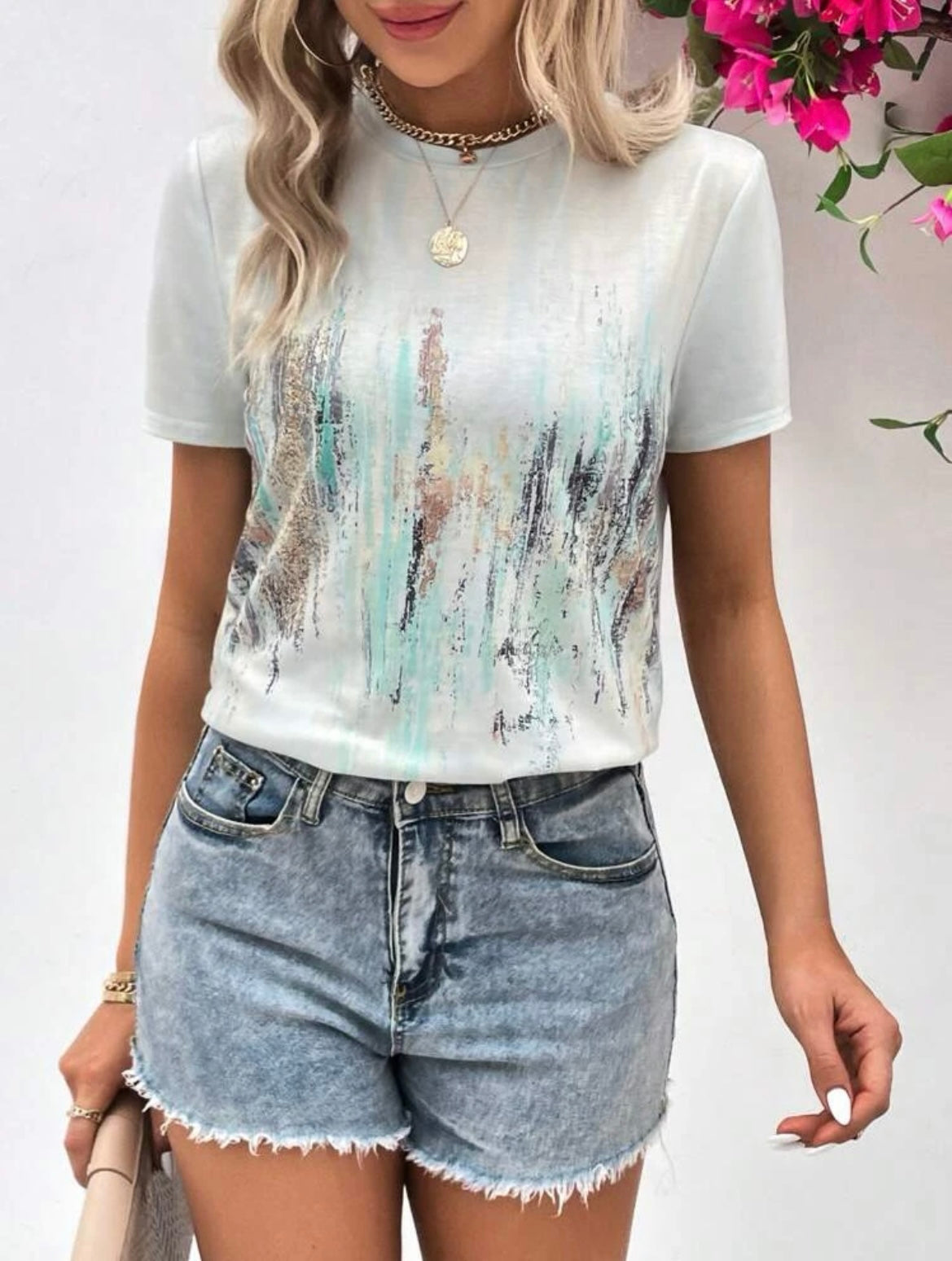 Marble Print T-Shirt