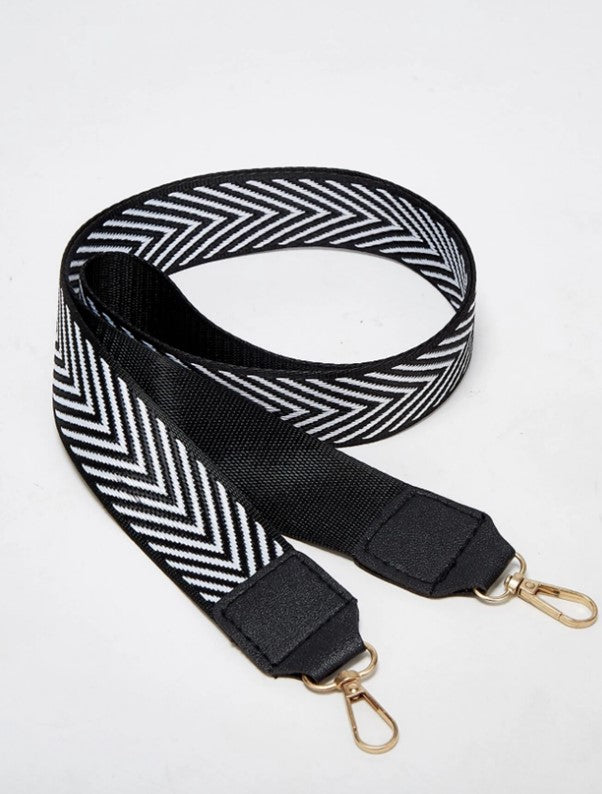 Black and discount white purse strap