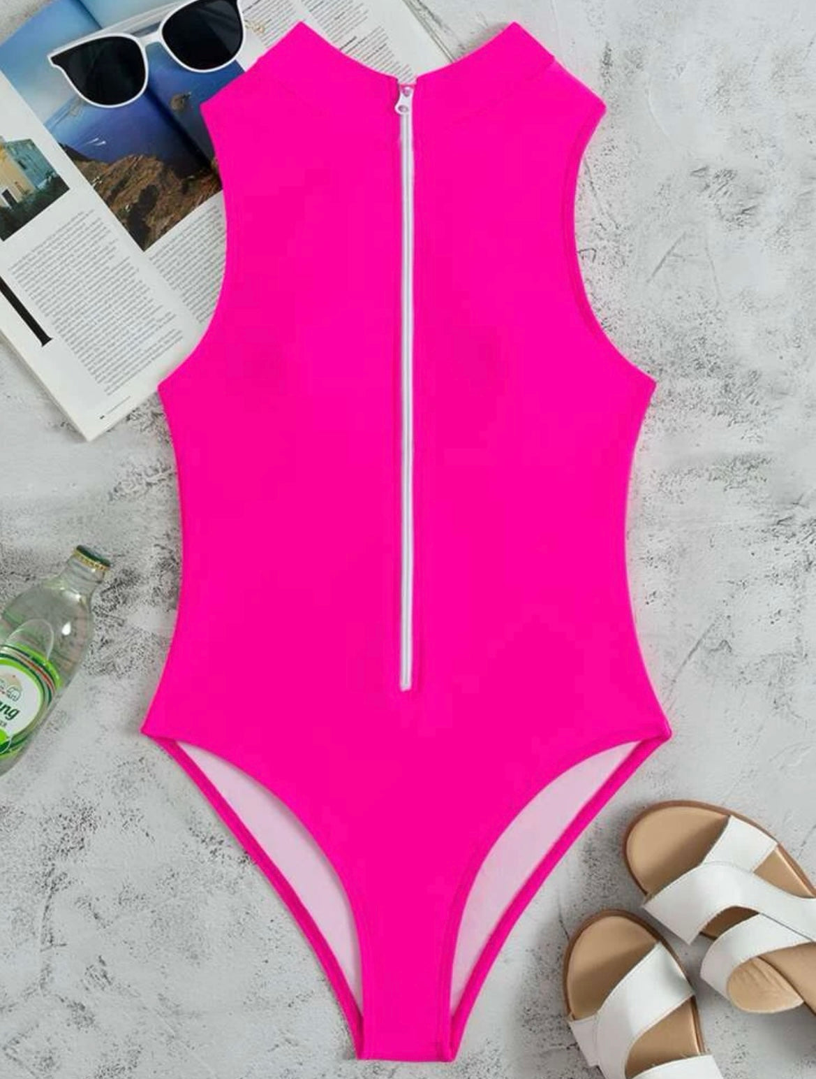 Front Zip One Piece Swimsuit – Take 2 Online