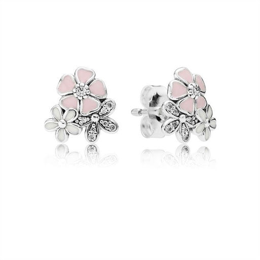 Pink Blooms Stud Earrings