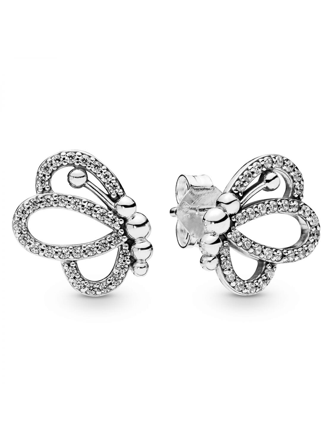 Shimmer Butterfly Earrings Sterling Silver 925 
