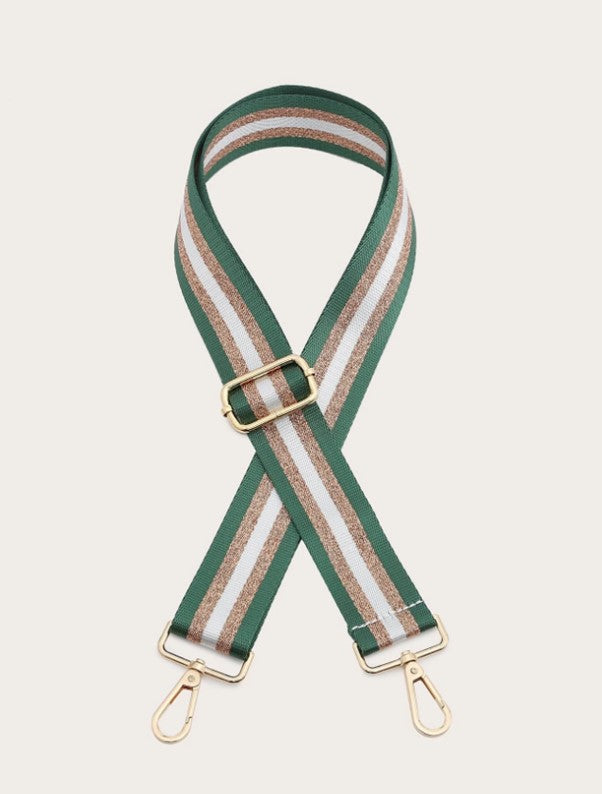 Striped sales bag strap